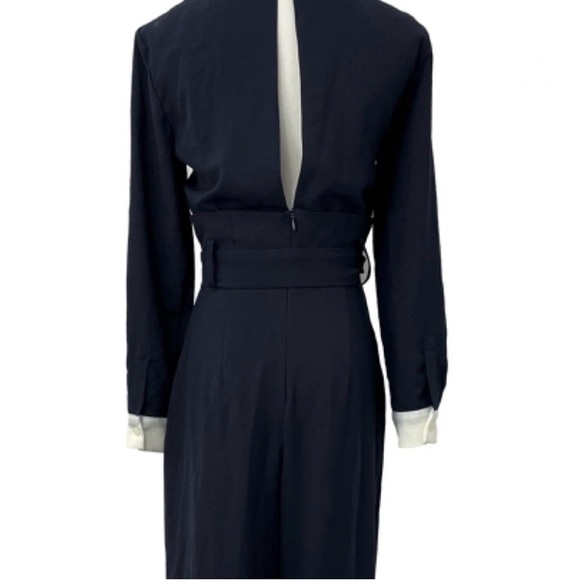 NEW Zara Woman navy wide leg belted jumpsuit - Picture 7 of 11